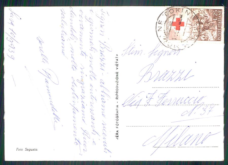 Torino Susa Municipio Chiesa San Carlo Auto Foto FG cartolina MZ3873 – retro
