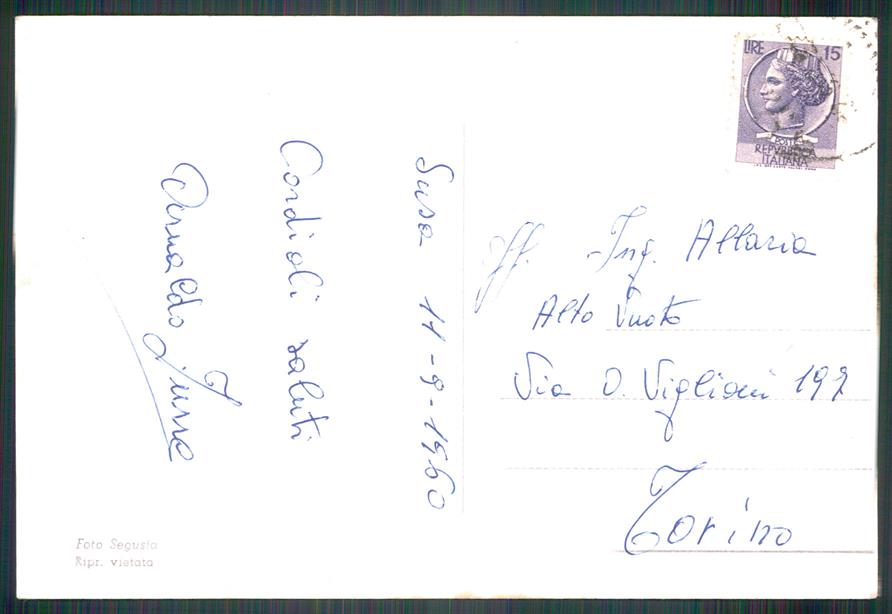 Torino Moncenisio Ferrera Cenisio Lago di Foto FG cartolina MZ3881 – retro