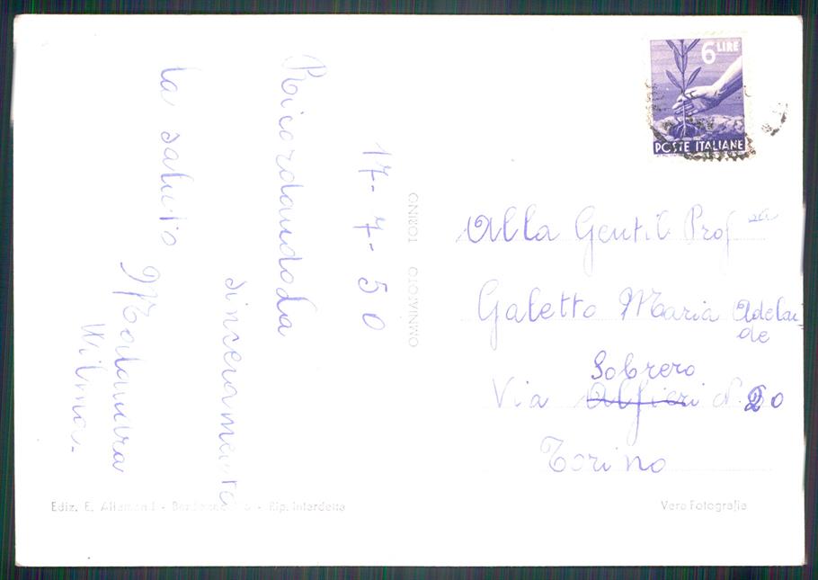 Torino Bardonecchia Borgo Vecchio Punta Gasparre Foto FG cartolina MZ3904 – retro