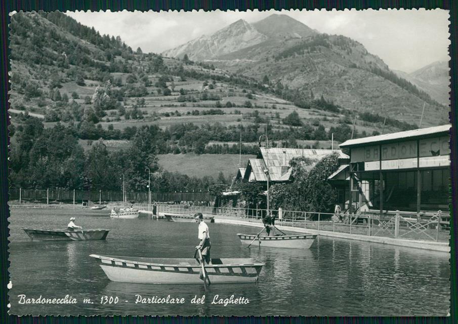 Torino Bardonecchia Laghetto Barche Foto FG cartolina MZ3916 – fronte