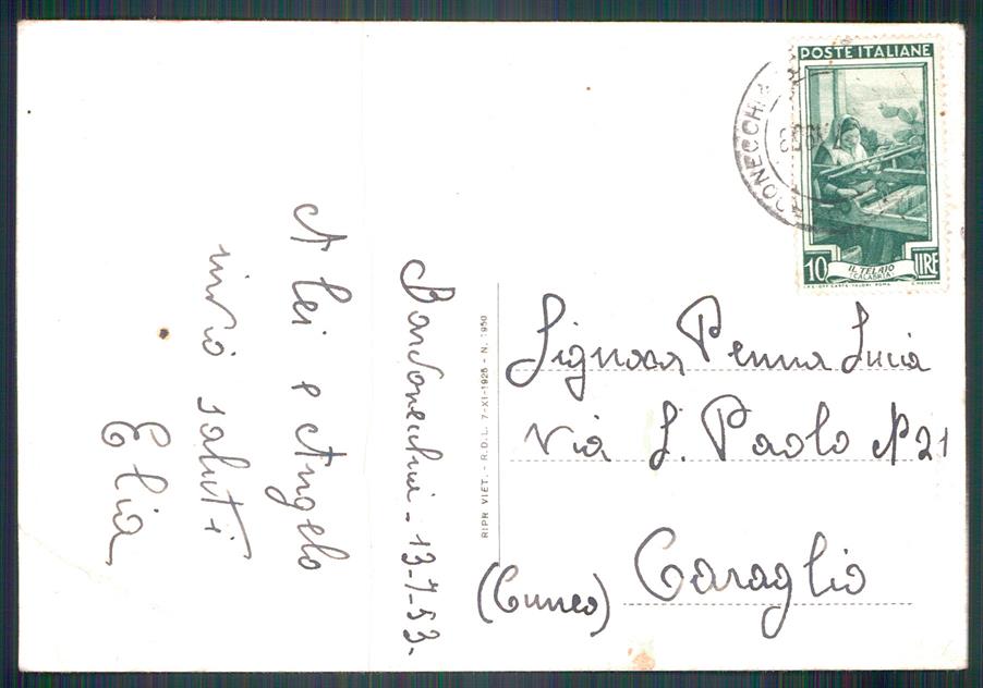 Torino Bardonecchia Panorama da Millaures PIEGHE FG cartolina MZ3924 – retro