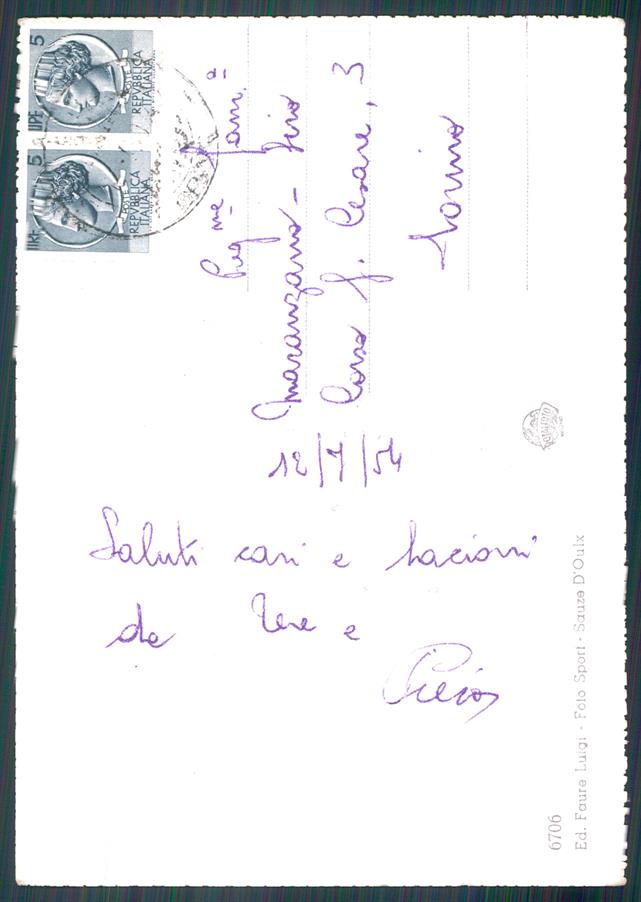 Torino Sauze d'Oulx Colonia Fiat Corriere Auto Foto FG cartolina MZ3933 – retro