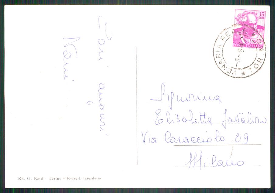 Torino Venaria Reale Via Martiri della Libetà Foto FG cartolina MZ3959 – retro