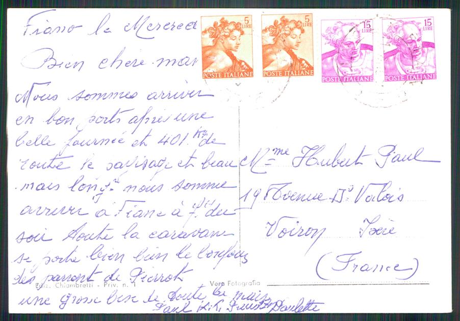 Torino Fiano Torinese Via Torino Auto Foto FG cartolina MZ3975 – retro