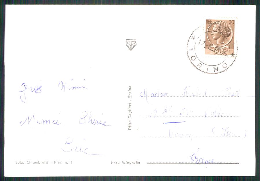 Torino Fiano Torinese Via Castello Foto FG cartolina MZ3976 – retro