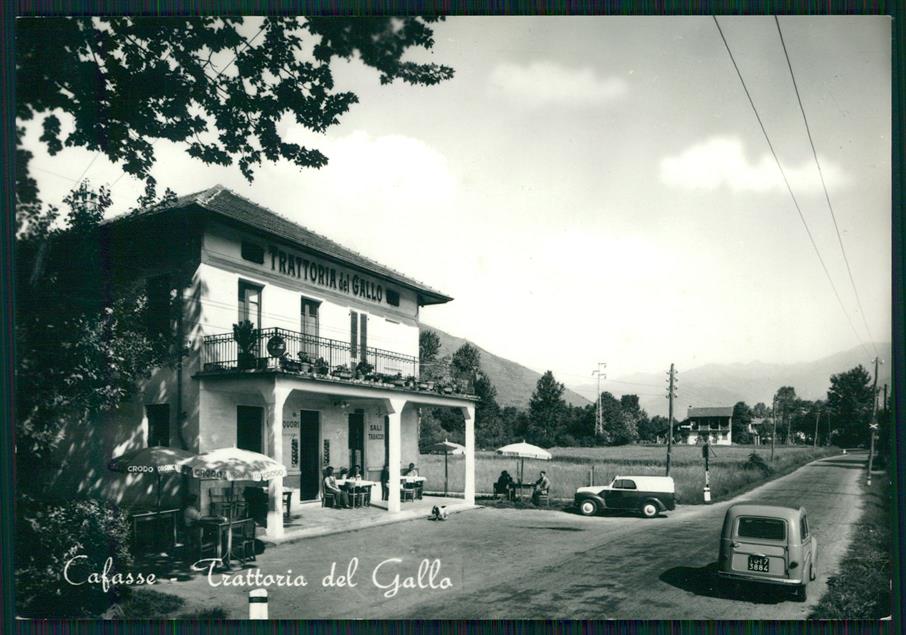 Torino Cafasse Trattoria il Gallo Auto Foto FG cartolina MZ3979 – fronte