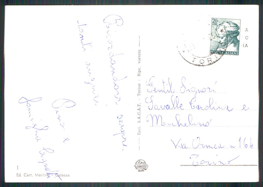 Torino Cafasse Auto Foto FG cartolina MZ3982 – retro