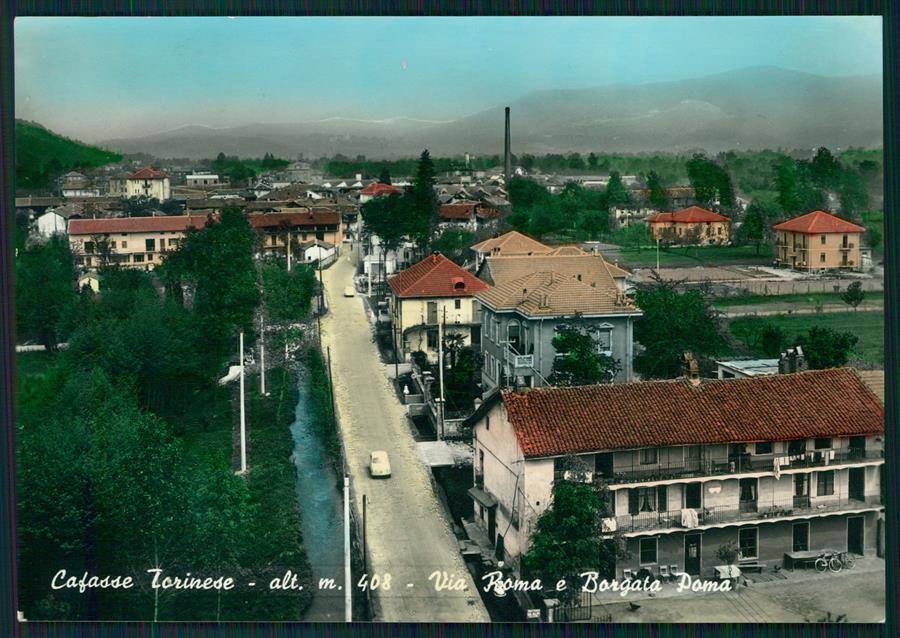 Torino Cafasse Via Roma Borgata Poma Foto FG cartolina MZ3990 – fronte