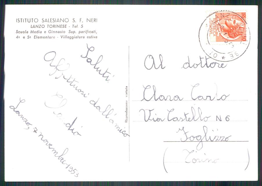 Torino Lanzo Torinese Ponte del Diavolo Foto FG cartolina MZ4005 – retro