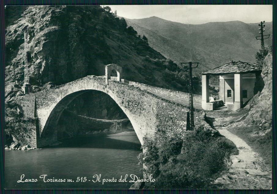 Torino Lanzo Torinese Ponte del Diavolo Foto FG cartolina MZ4008 – fronte