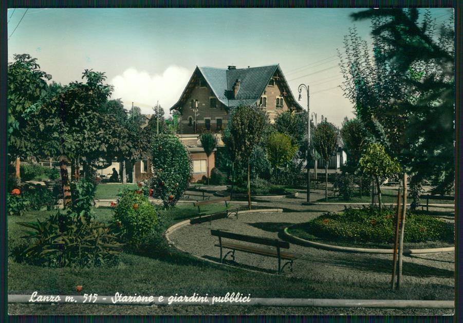 Torino Lanzo Torinese Stazione Giardini Pubblici Foto FG cartolina MZ4014 – fronte