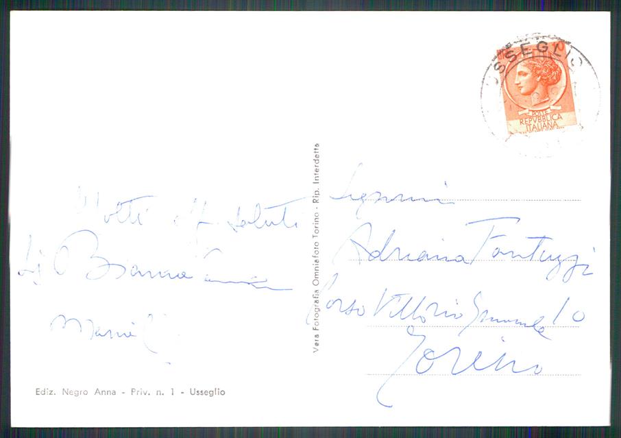 Torino Usseglio Panorama Foto FG cartolina MZ4036 – retro
