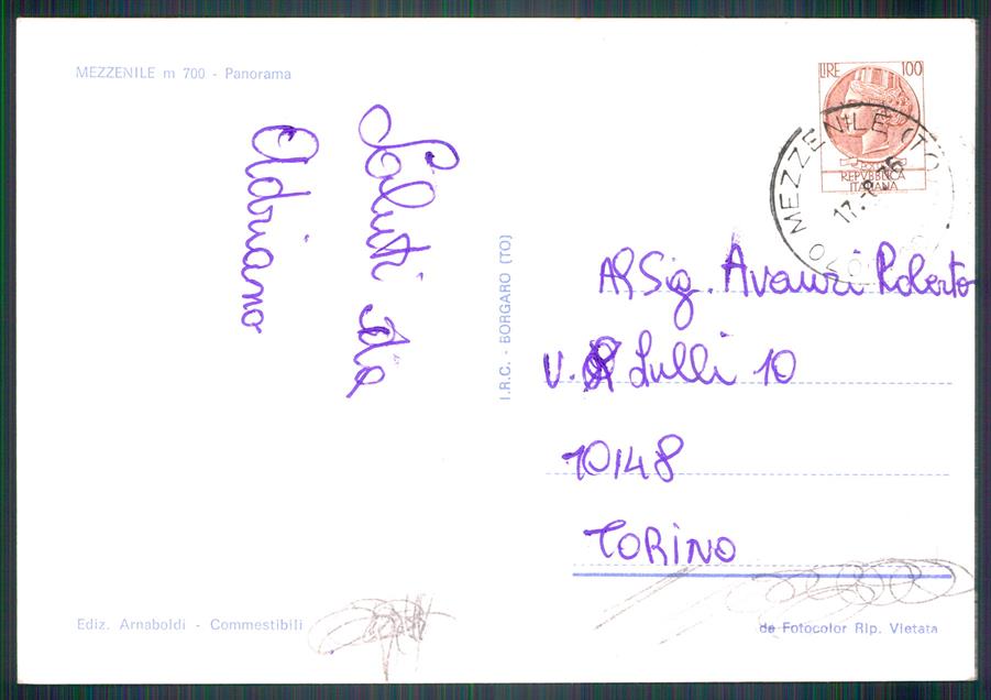 Torino Mezzenile Panorama Foto FG cartolina MZ4051 – retro