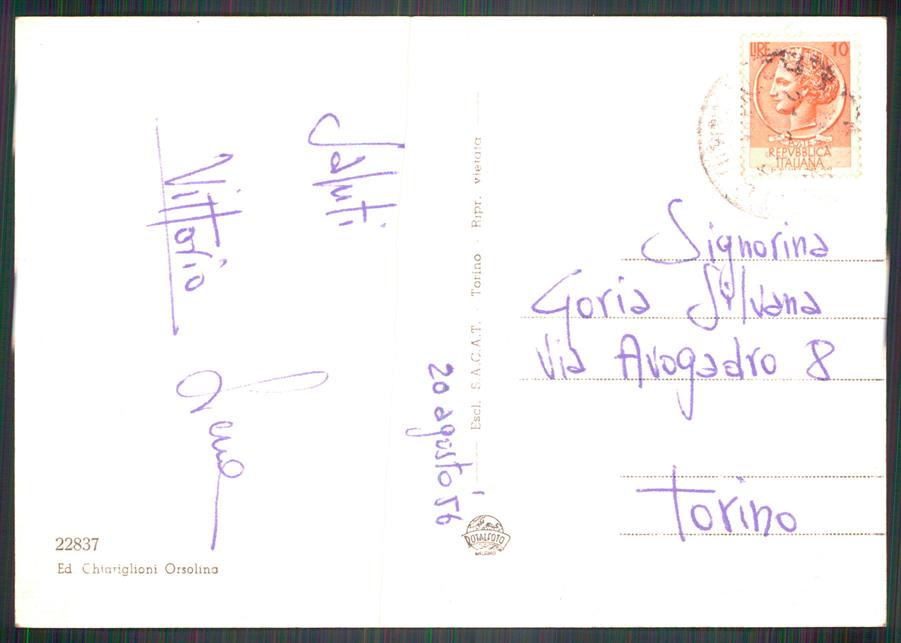 Torino Chialamberto Borgo Inverso Foto FG cartolina MZ4084 – retro