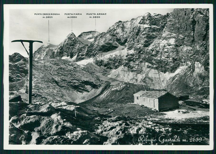 Torino Balme Rifugio Gastaldi Picozza Mappa Cai Foto FG cartolina MZ4097 – fronte