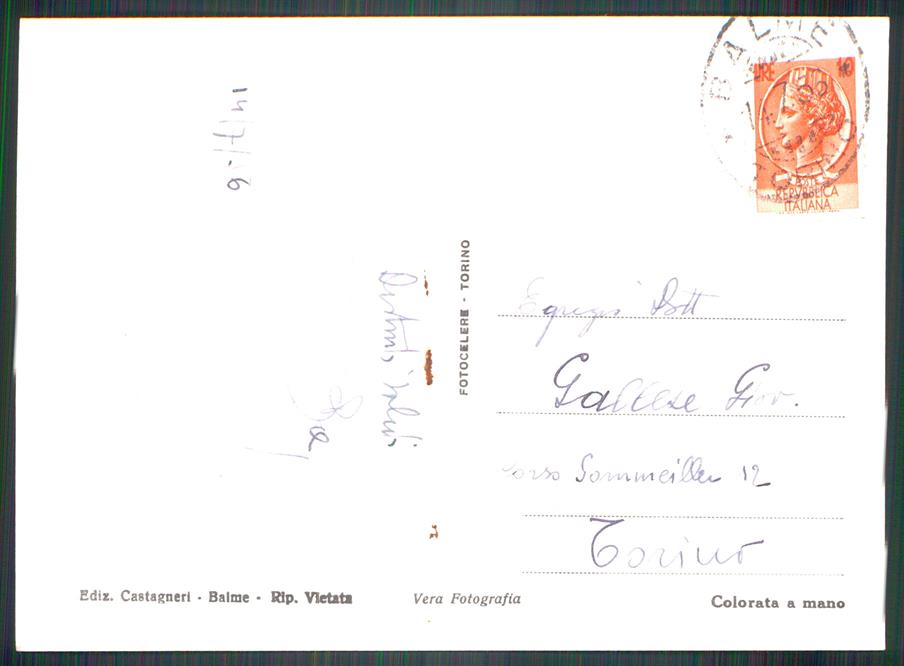 Torino Balme Bessanese Foto FG cartolina MZ4101 – retro