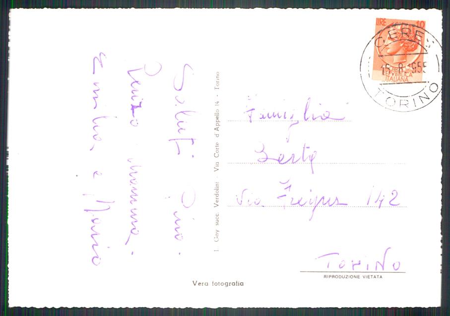 Torino Balme Pian della Mussa Foto FG cartolina MZ4110 – retro