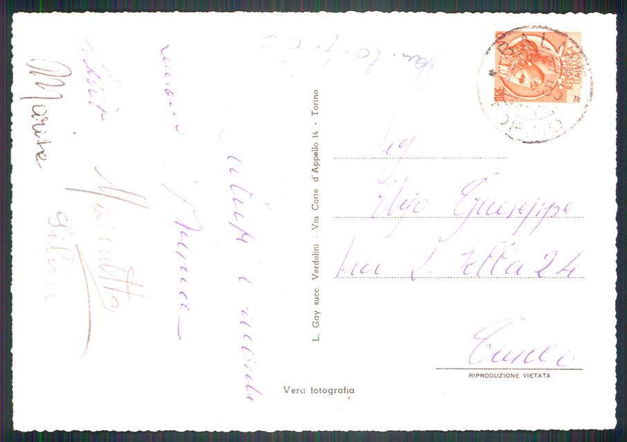 Torino Balme Pian della Mussa Foto FG cartolina MZ4113 – retro