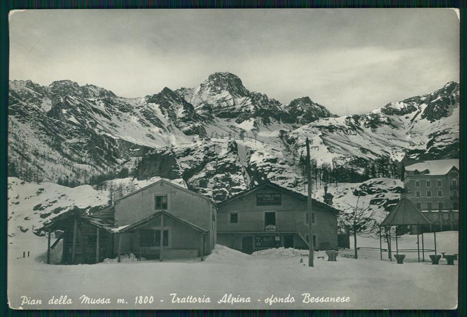 Torino Balme Pian della Mussa Nevicata Bessanse Foto FG cartolina MZ4114 – fronte