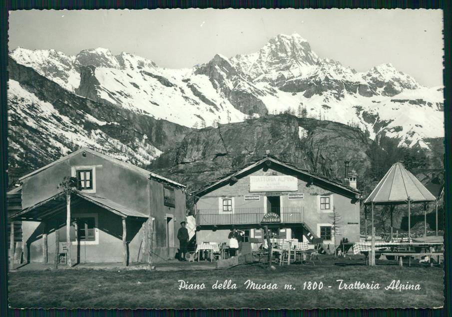 Torino Balme Pian della Mussa Trattoria Alpina Foto FG cartolina MZ4115 – fronte