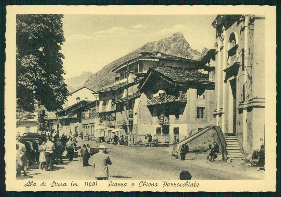 Torino Ala di Stura Piazza Chiesa Parrocchiale PIEGA FG cartolina MZ4126 – fronte