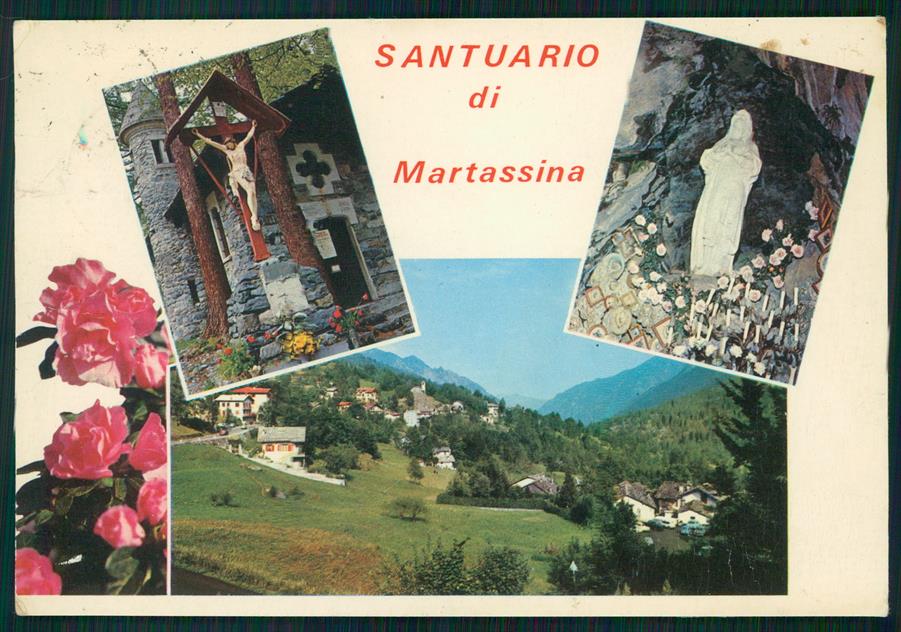 Torino Ala di Stura Martassina Santuario di PIEGHE FG cartolina MZ4127 – fronte