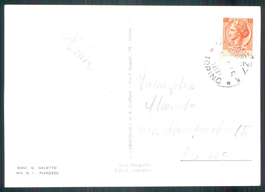 Torino Pianezza Santuario San Pancrazio PIEGA Foto FG cartolina MZ4133 – retro