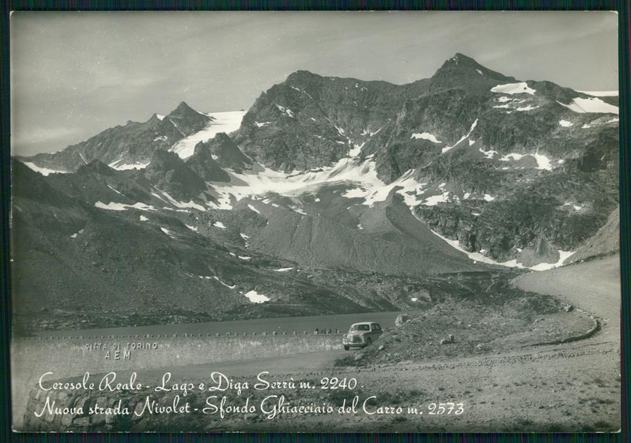Torino Cerasole Reale Diga Serrù Strada Nivolet Auto Foto FG cartolina MZ4187 – fronte