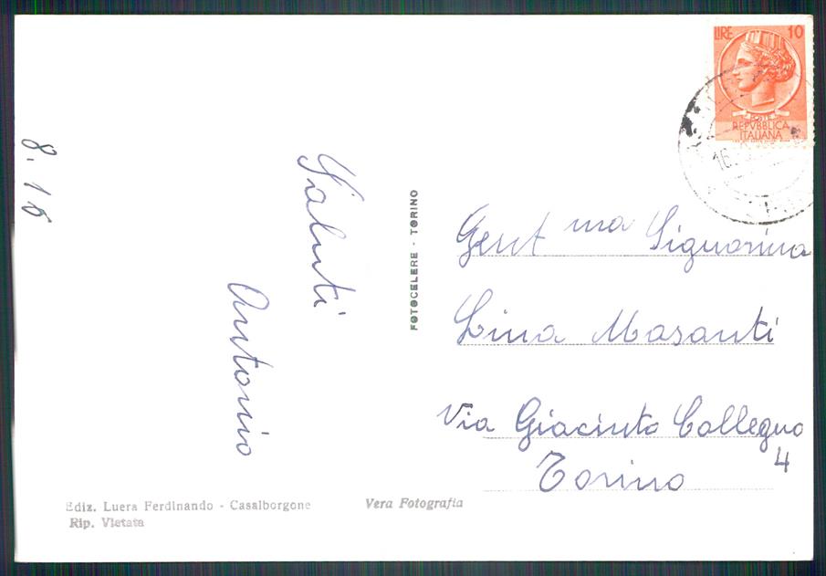 Torino Casalborgone Panorama Foto FG cartolina MZ4224 – retro