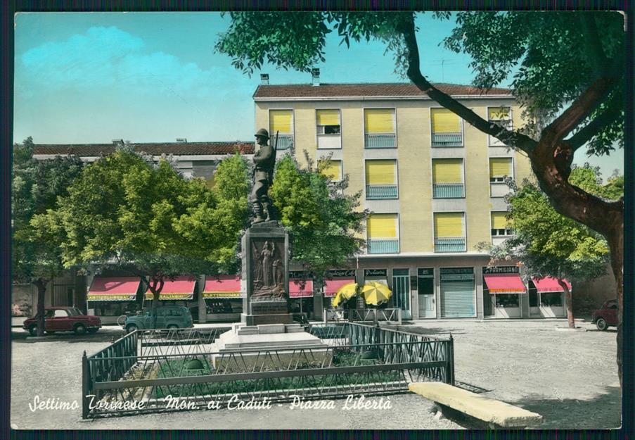 Torino Settimo Torinese Piazza Libertà Foto FG cartolina MZ4230 – fronte