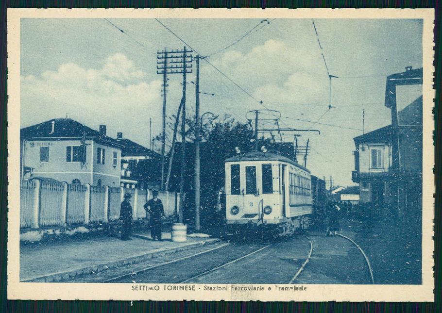 Torino Settimo Torinese Stazione Treno FG cartolina MZ4239 – fronte