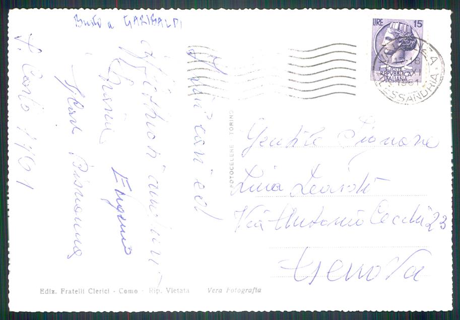 Alessandria Piazza Giuseppe Verdi Auto Foto FG cartolina MZ4242 – retro