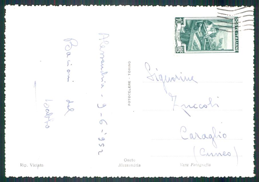 Alessandria città Castello di Marengo PIEGHINA Foto FG cartolina MZ4244 – retro