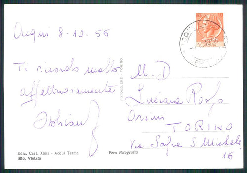 Alessandria Acqui Terme Chiaro di Luna Bormida Foto FG cartolina MZ4246 – retro