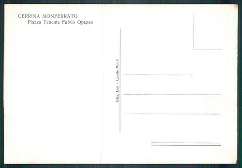 Alessandria Cerrina Monferrato Piazza Fulvio Opezzo FG cartolina MZ4267 – retro