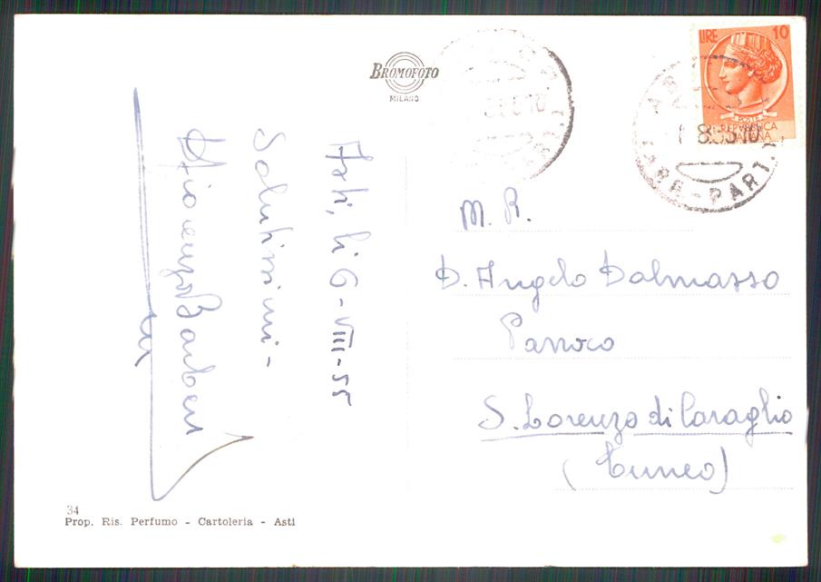 Asti città Cattedrale Foto FG cartolina MZ4279 – retro
