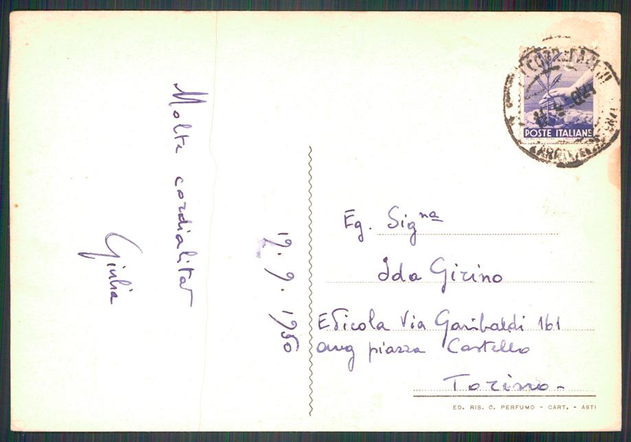 Asti città Corso Dante FG cartolina MZ4282 – retro