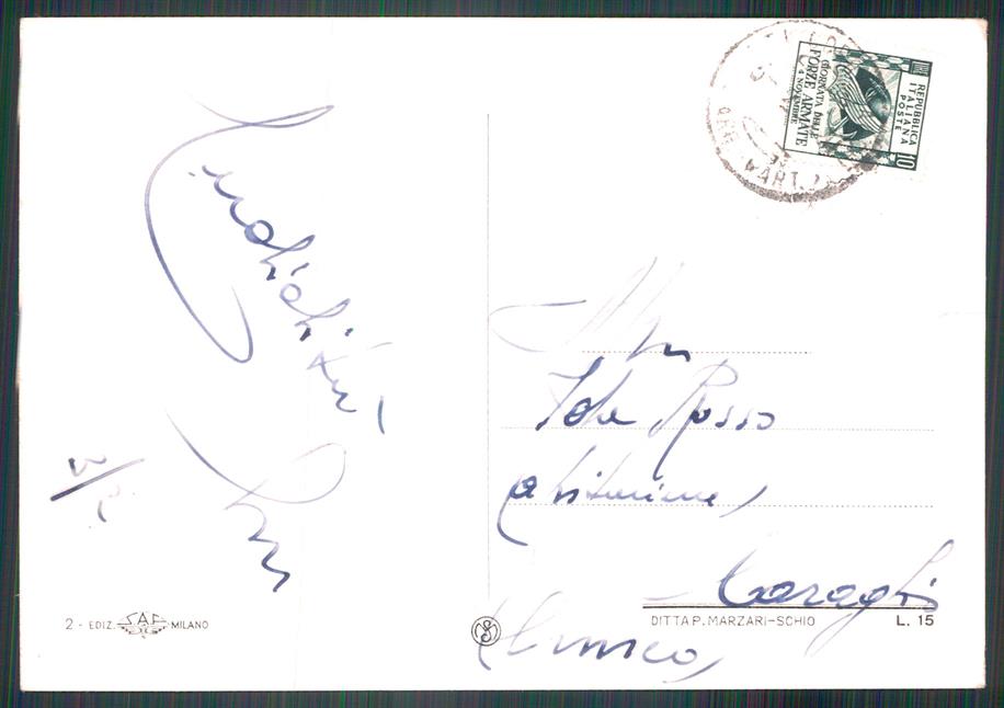 Asti città Piazza Roma PIEGA FG cartolina MZ4285 – retro