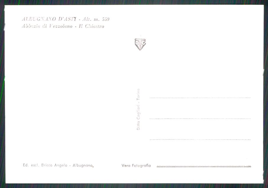 Asti Albugnano d'Asti Abbazia di Vezzolano Foto FG cartolina MZ4294 – retro