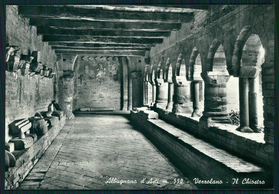 Asti Albugnano d'Asti Abbazia di Vezzolano Chiostro Foto FG cartolina MZ4295 – fronte