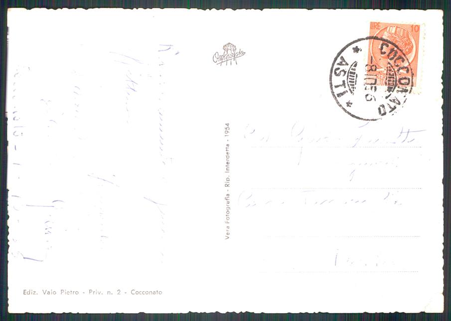 Asti Cocconato Panorama dalla Torre Foto FG cartolina MZ4312 – retro