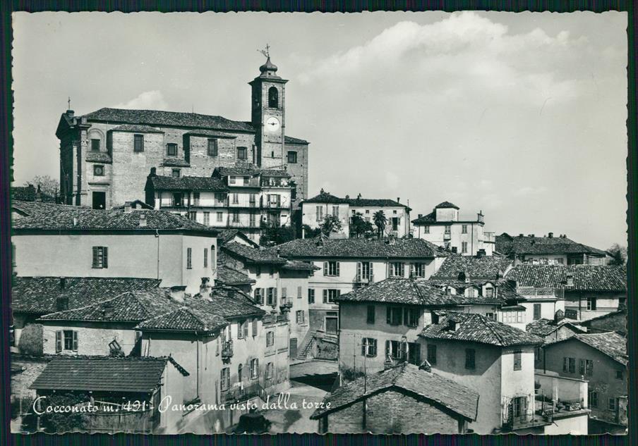 Asti Cocconato Panorama dalla Torre PIEGA Foto FG cartolina MZ4313 – fronte