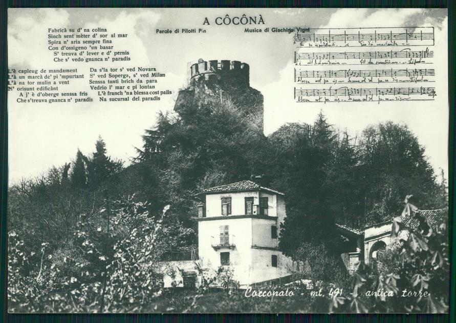 Asti Cocconato Antica Torre Spartito Foto FG cartolina MZ4316 – fronte