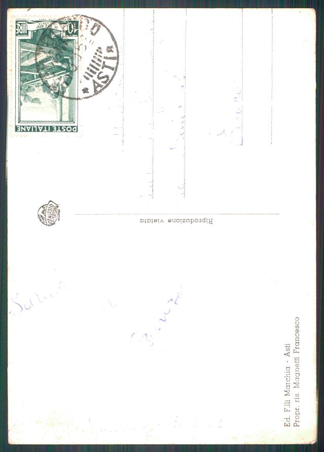 Asti Scurzolengo Castello Foto FG cartolina MZ4328 – retro