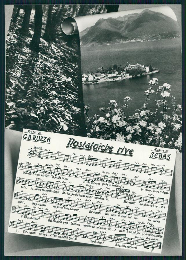 Verbania Isole Borromeo Lago Maggiore Spartito Foto FG cartolina MZ4350 – fronte