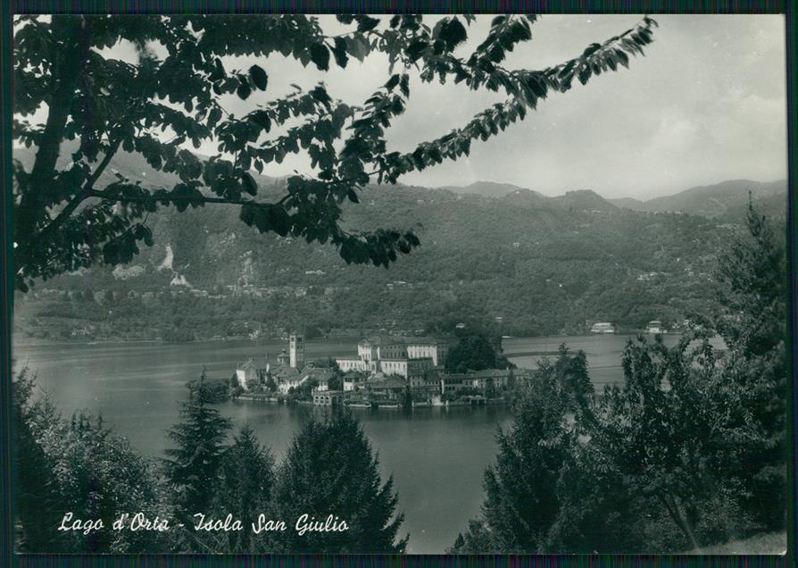 Novara Isola San Giulio Lago d'Orta Foto FG cartolina MZ4355 – fronte