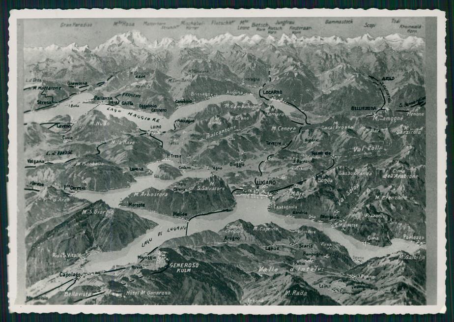 Verbania Stresa Lago Maggiore Mappa Foto FG cartolina MZ4364 – fronte