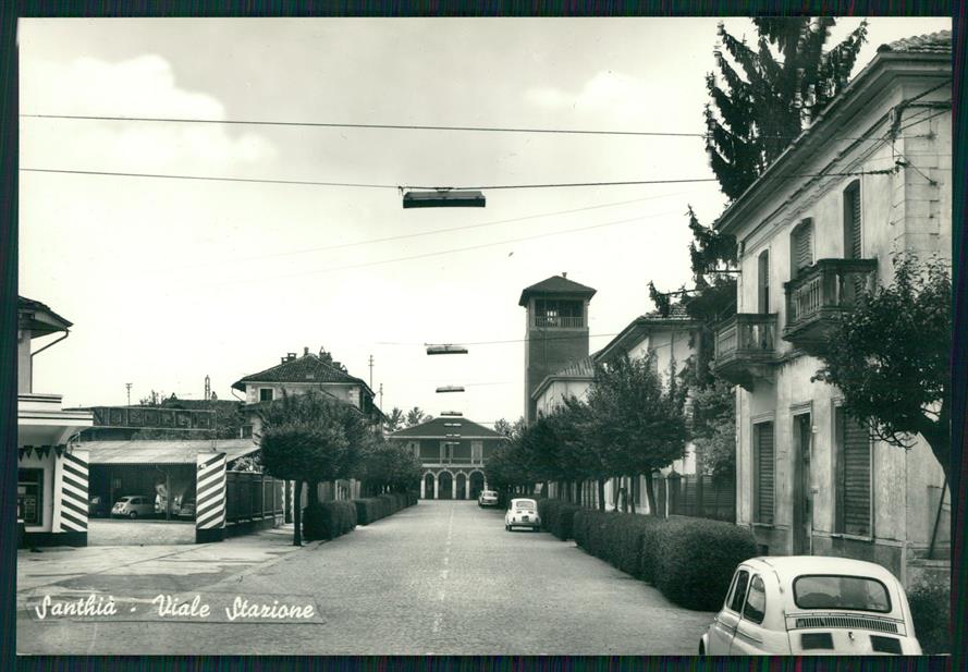 Vercelli Santhià Viale Stazione Foto FG cartolina MZ4376 – fronte