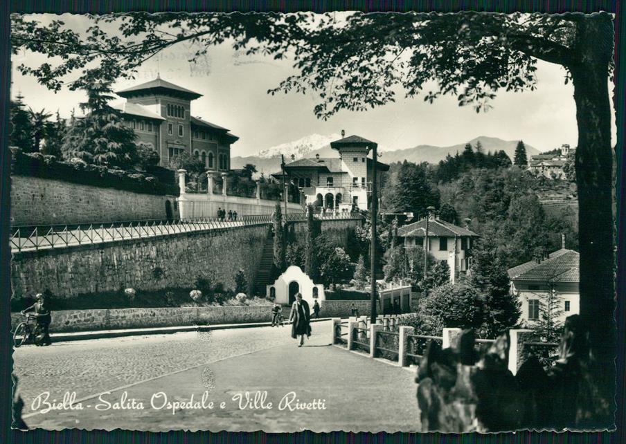 Biella città Ospedale Villa Rivetti Foto FG cartolina MZ4382 – fronte
