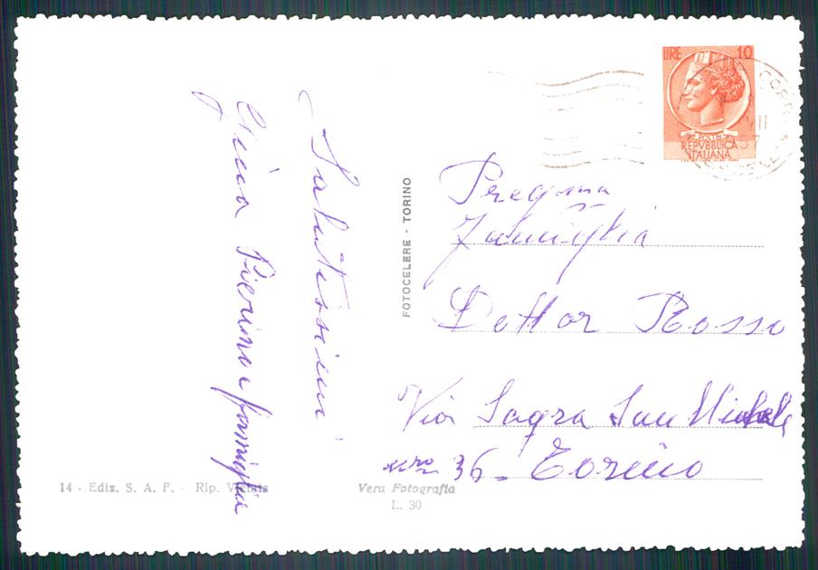 Biella Oropa Lago Mucrone Barca Foto FG cartolina MZ4390 – retro